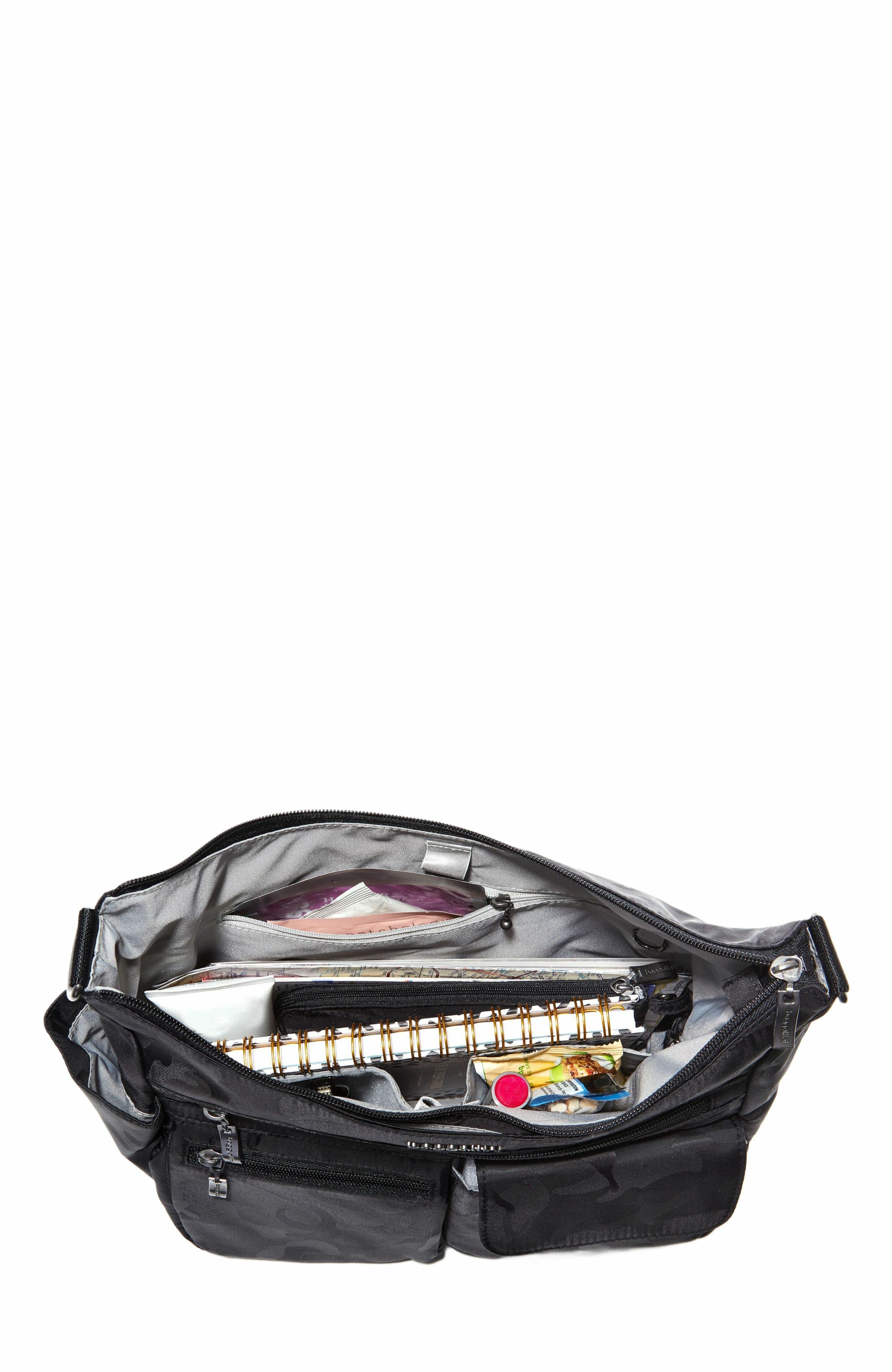 BAGGALLINI Modern Everywhere Hobo Crossbody Bag with Wristlet, Alternate, color, Black Cheetah Emboss