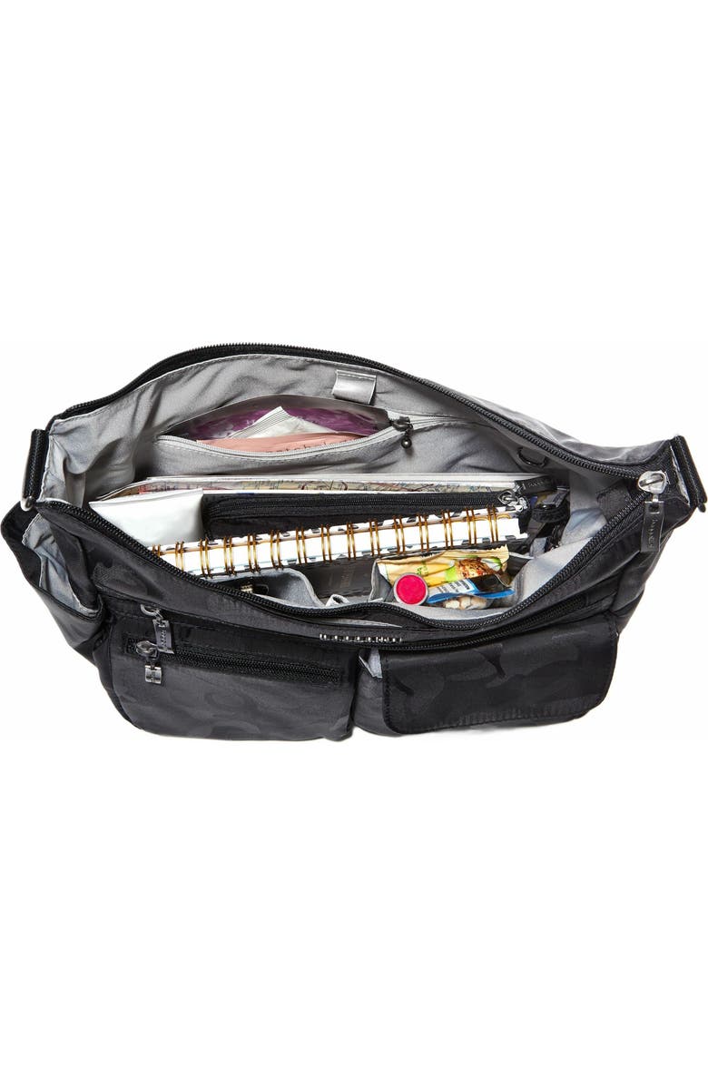 BAGGALLINI Modern Everywhere Hobo Crossbody Bag with Wristlet, Alternate, color, Black Cheetah Emboss