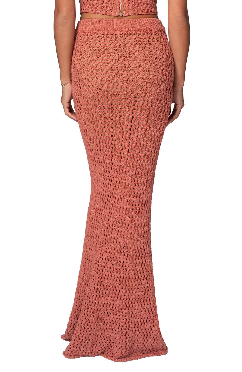 JLUXLABEL Cotta Sea Depths Crochet Maxi Skirt, Alternate, color, Orange