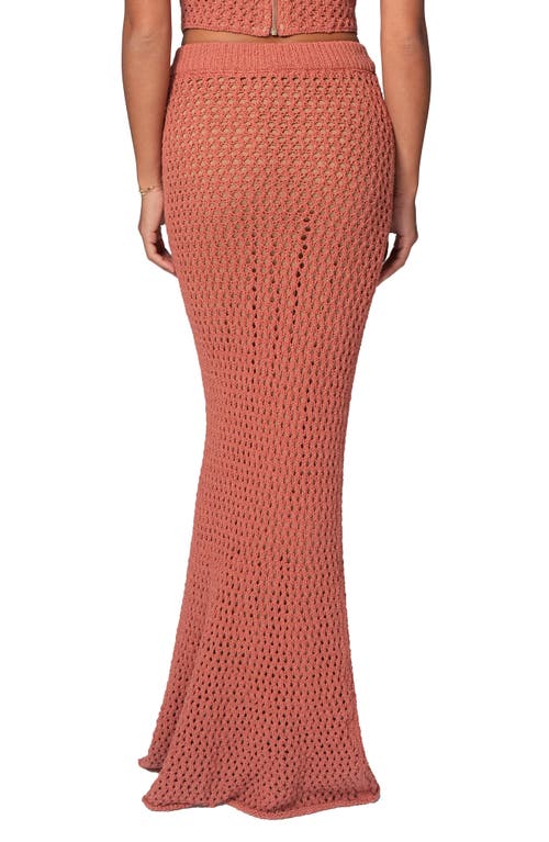 Jluxlabel Cotta Sea Depths Crochet Maxi Skirt