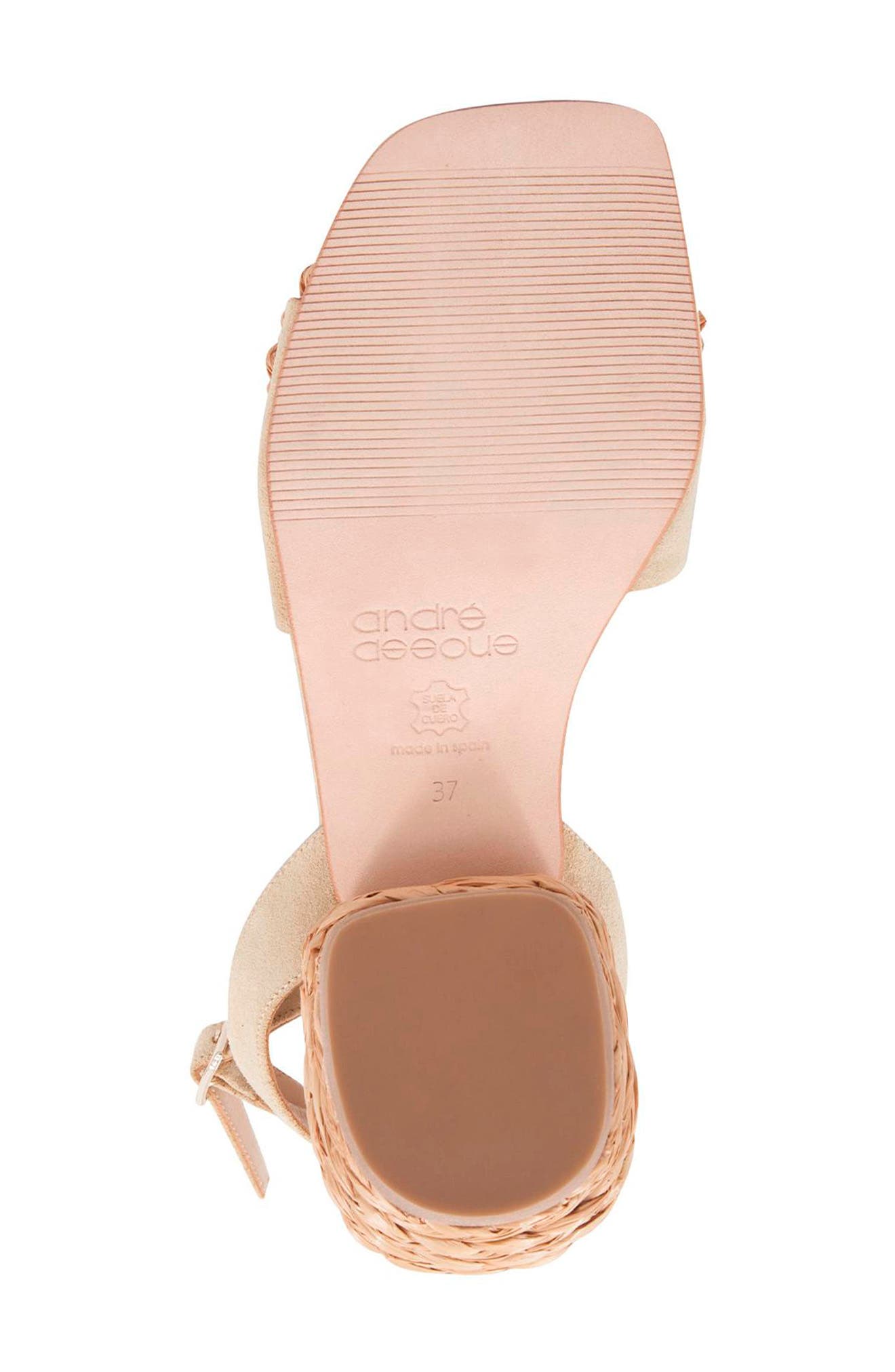 André Assous Reena Ankle Strap Sandal, Alternate, color, Sand