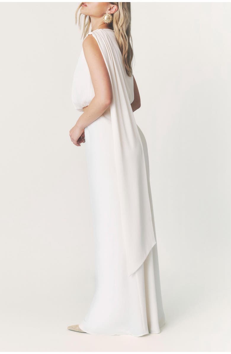 Six Stories Solene Satin Bias Cut Maxi Skirt, Alternate, color, Cream