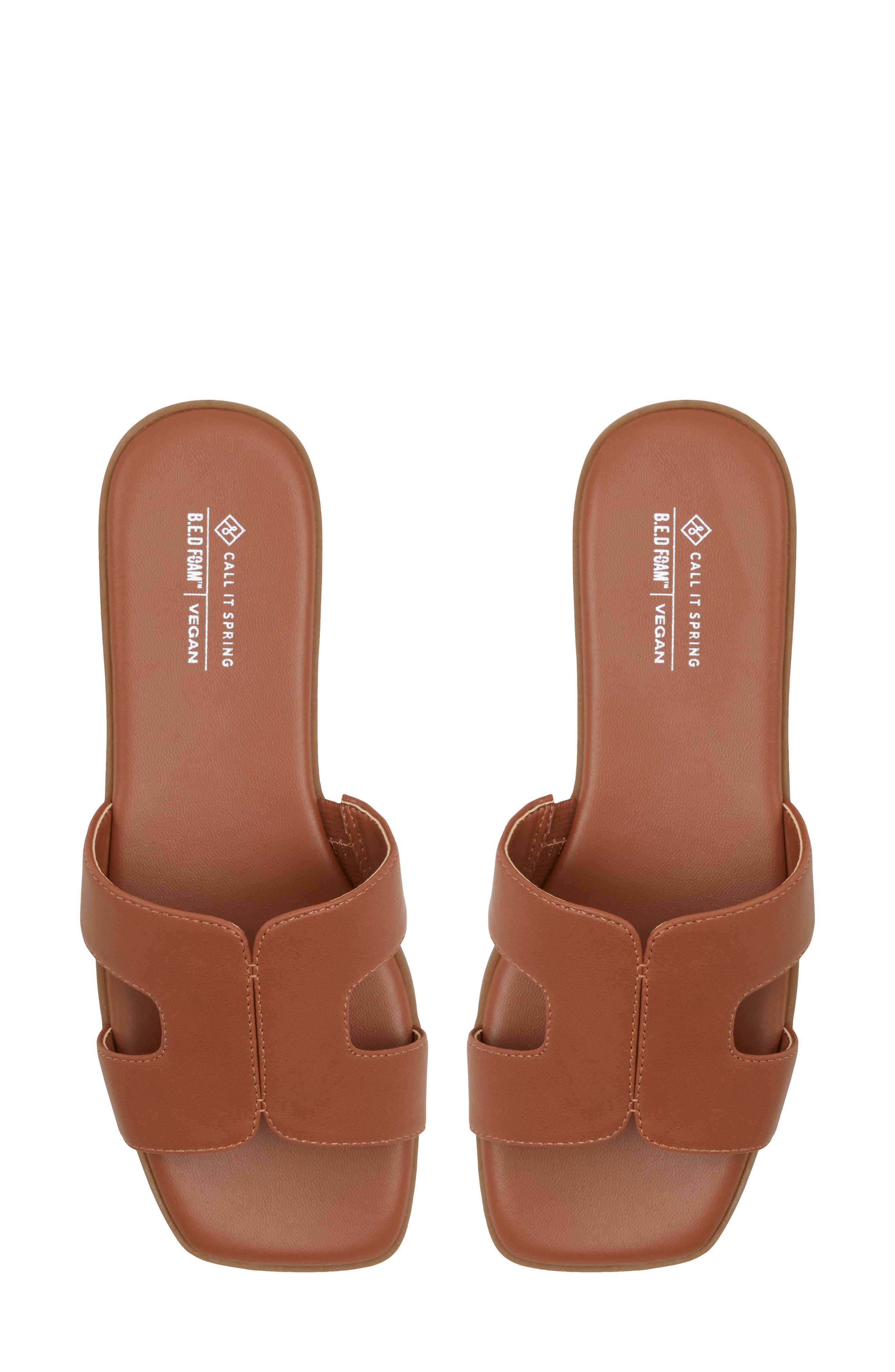 Haylee Slide Sandal, Alternate, color, COGNAC
