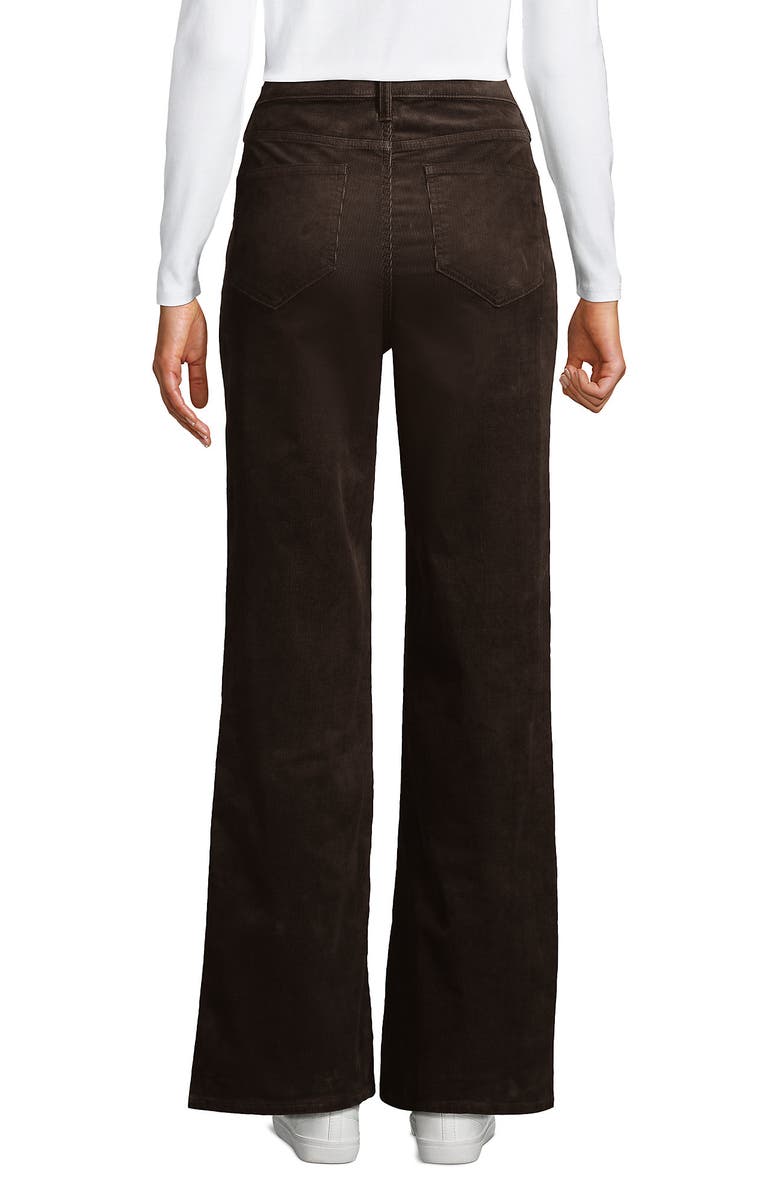 Lands' End Corduroy High Rise Classic Flare Pants, Alternate, color, Rich Coffee