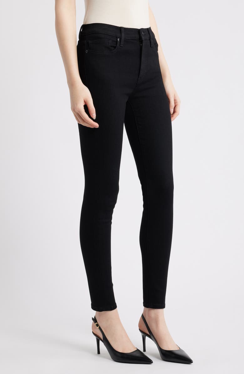 FRAME Le High Skinny Jeans, Alternate, color, Black