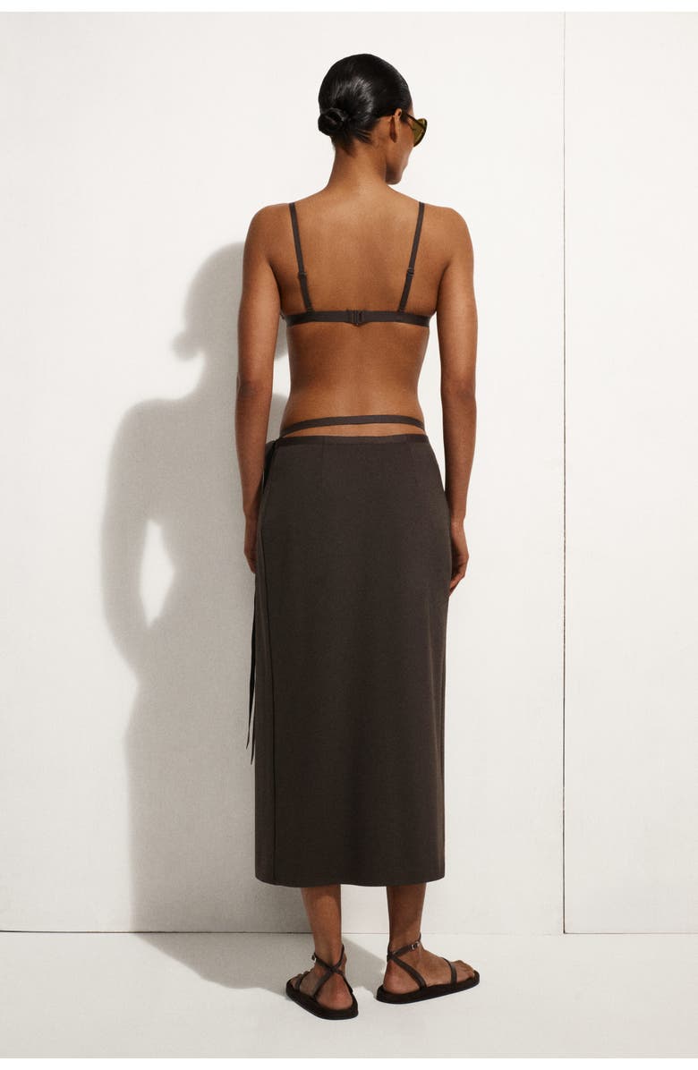 COS Sarong Wrap Skirt, Alternate, color, Dark Brown