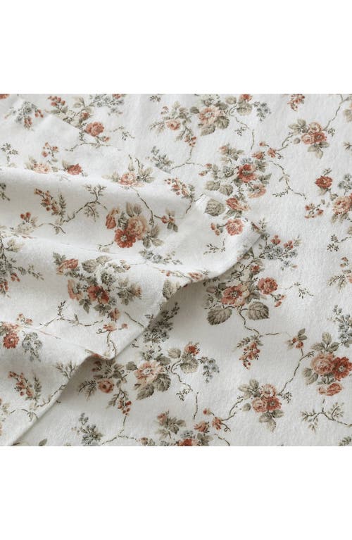 LAURA ASHLEY LAURA ASHLEY LE FLEUR COTTON FLANNEL SHEET SET