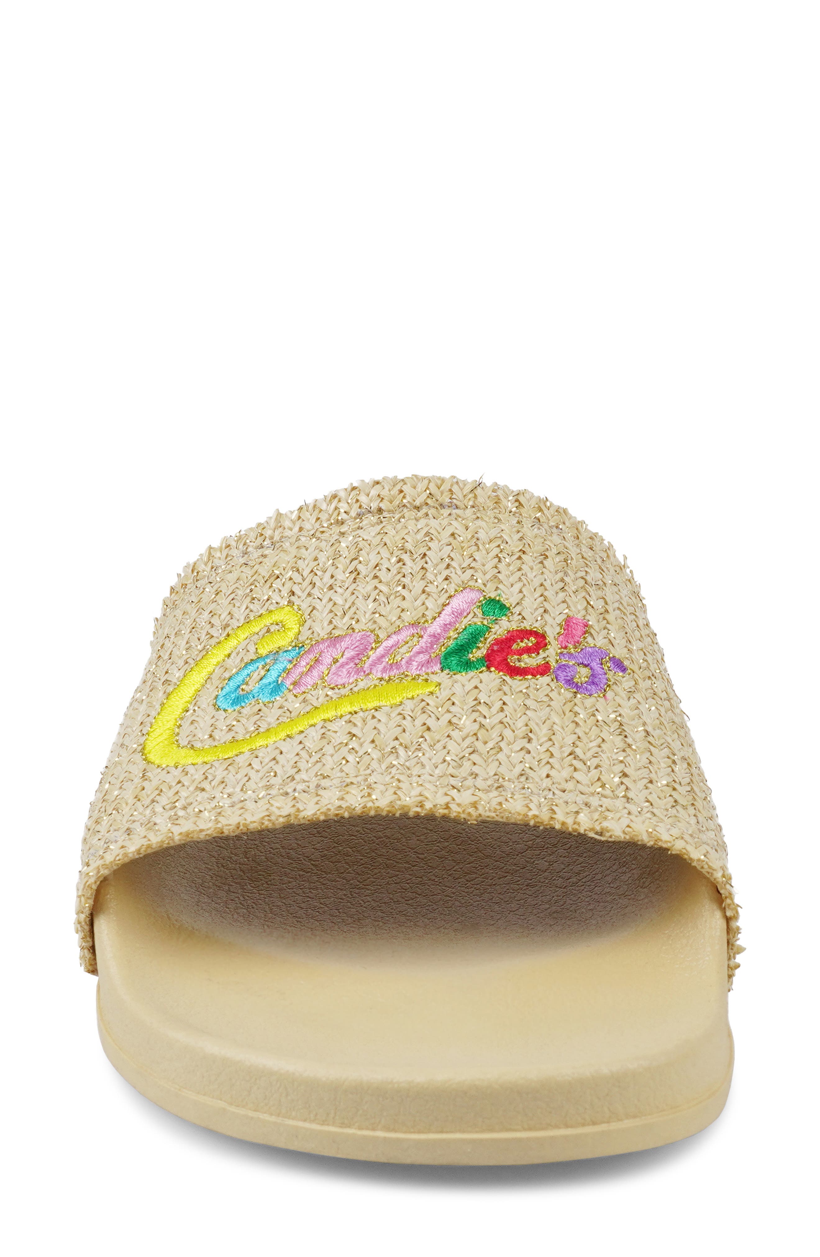 Logo Slide Sandal, Alternate, color, NATURAL