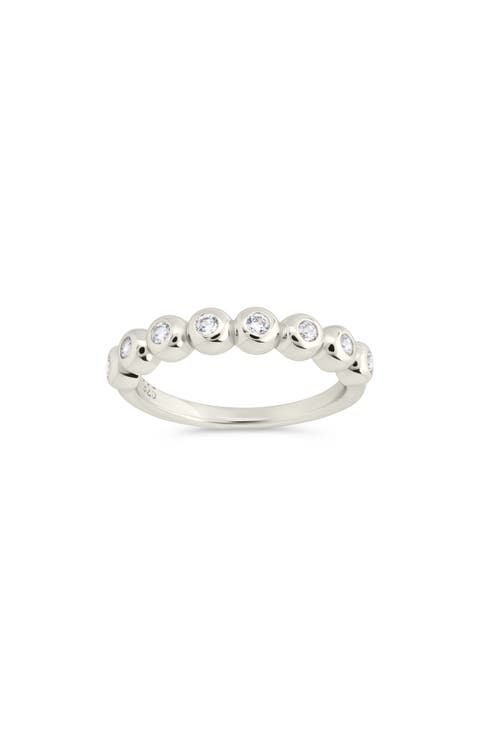 Trisha Bezel Cubic Zirconia Eternity Band Ring