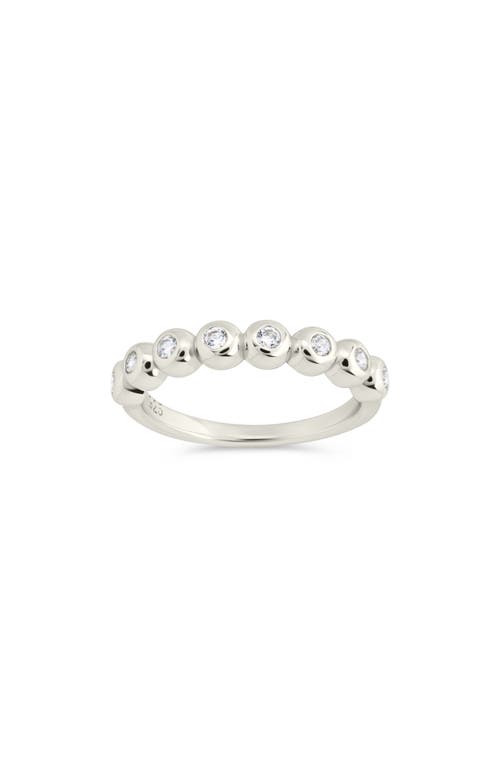 Sterling Forever Trisha Bezel Cubic Zirconia Eternity Band Ring In Silver