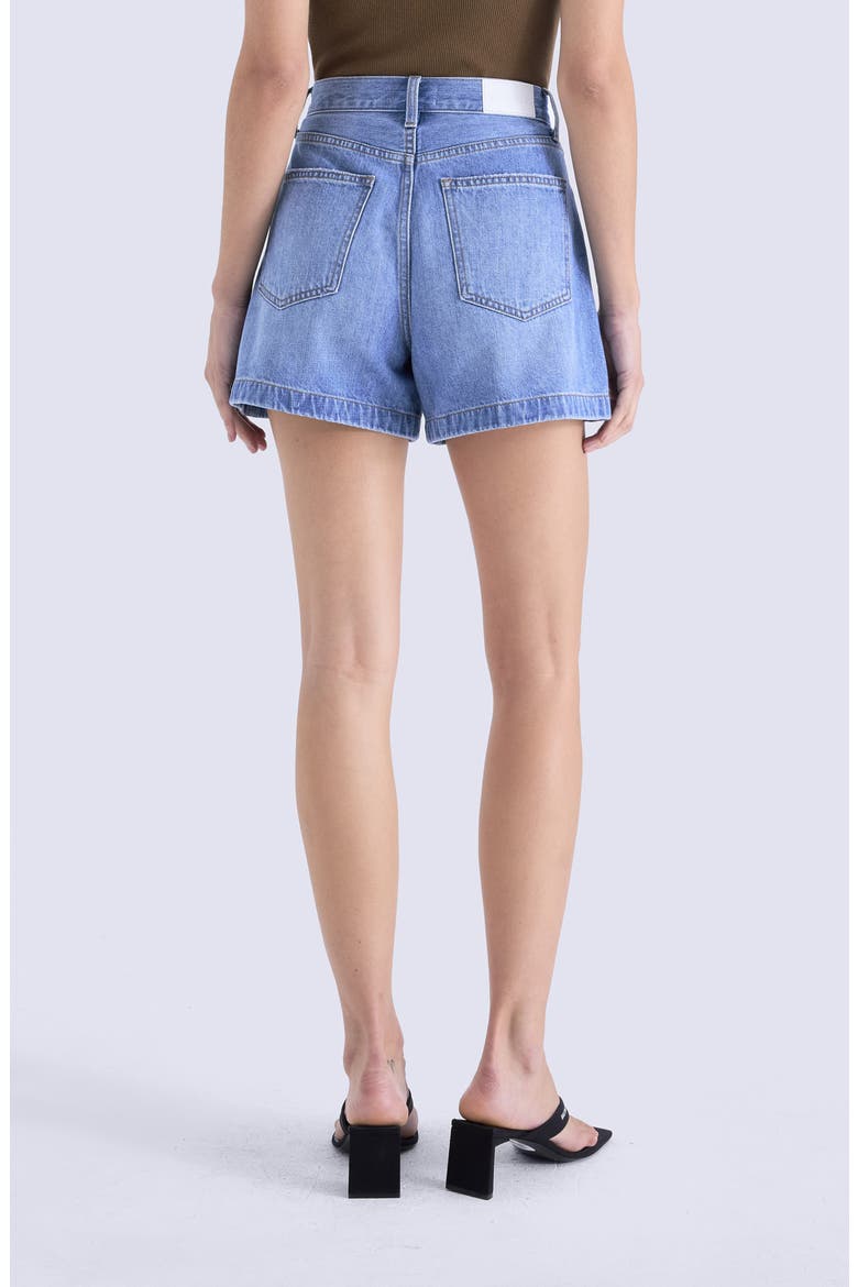 Saige High Waist Denim Shorts, Alternate, color, SAIL AWAY