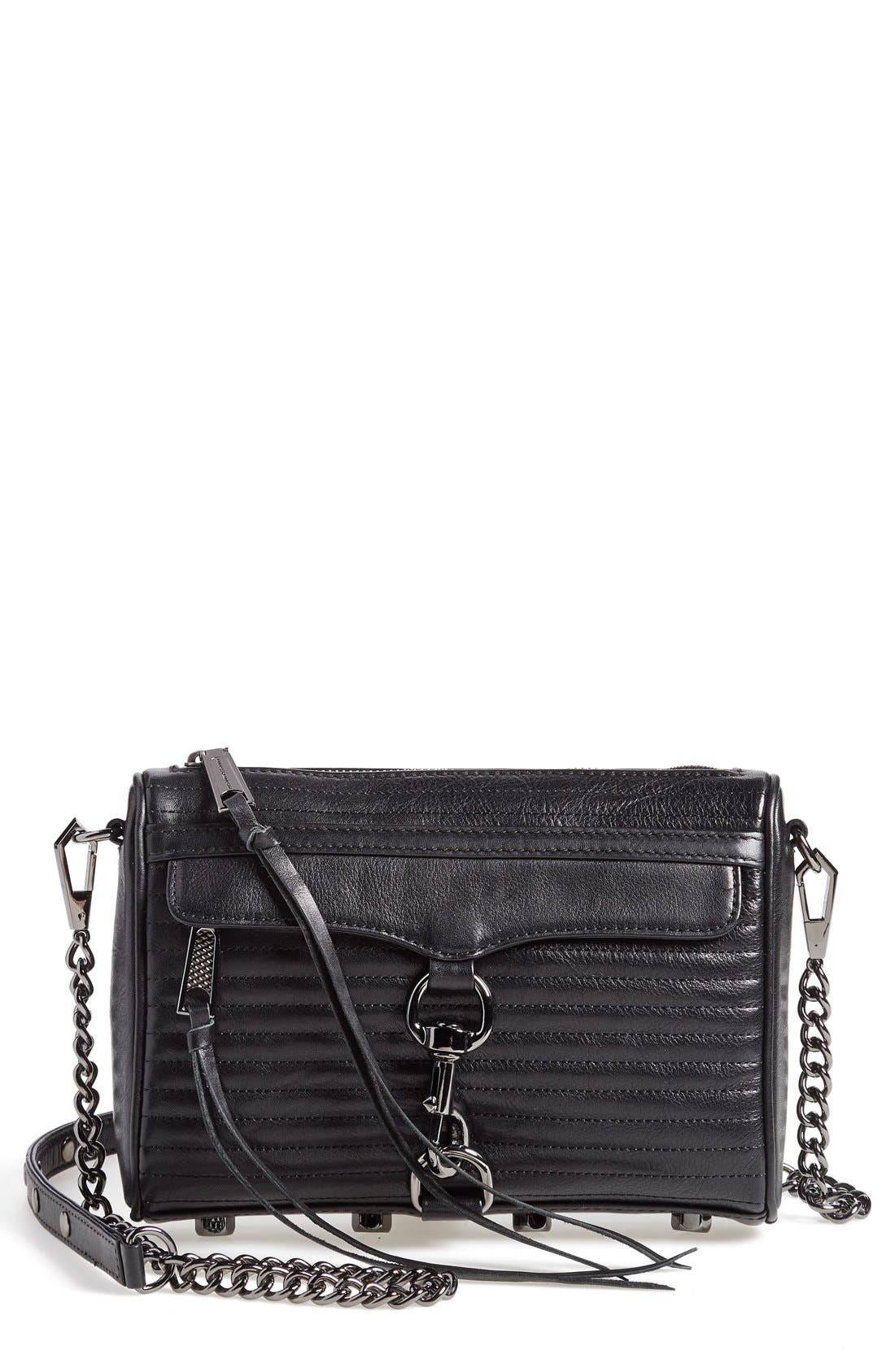 Rebecca Minkoff 'Line Quilted Mini MAC' Convertible Crossbody Bag, Main, color, 