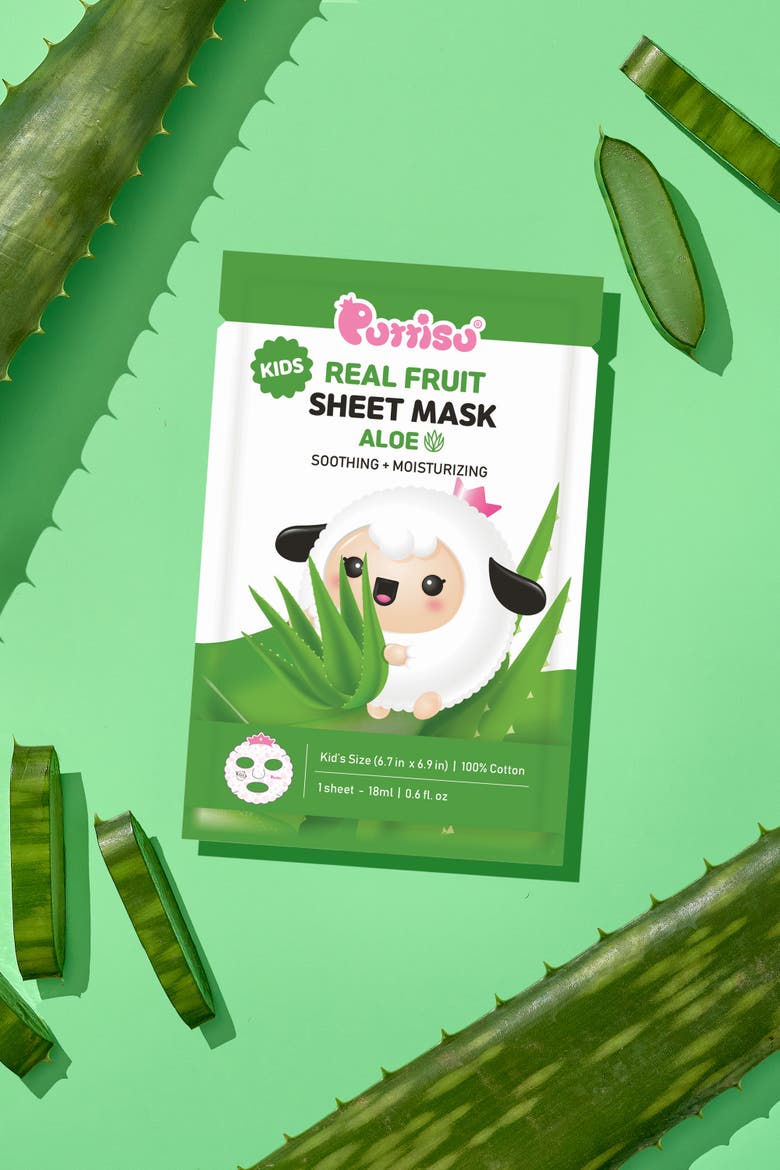Real Fruit Facial Mask Sheet for Kids, Alternate, color, ALOE - 20 sheets
