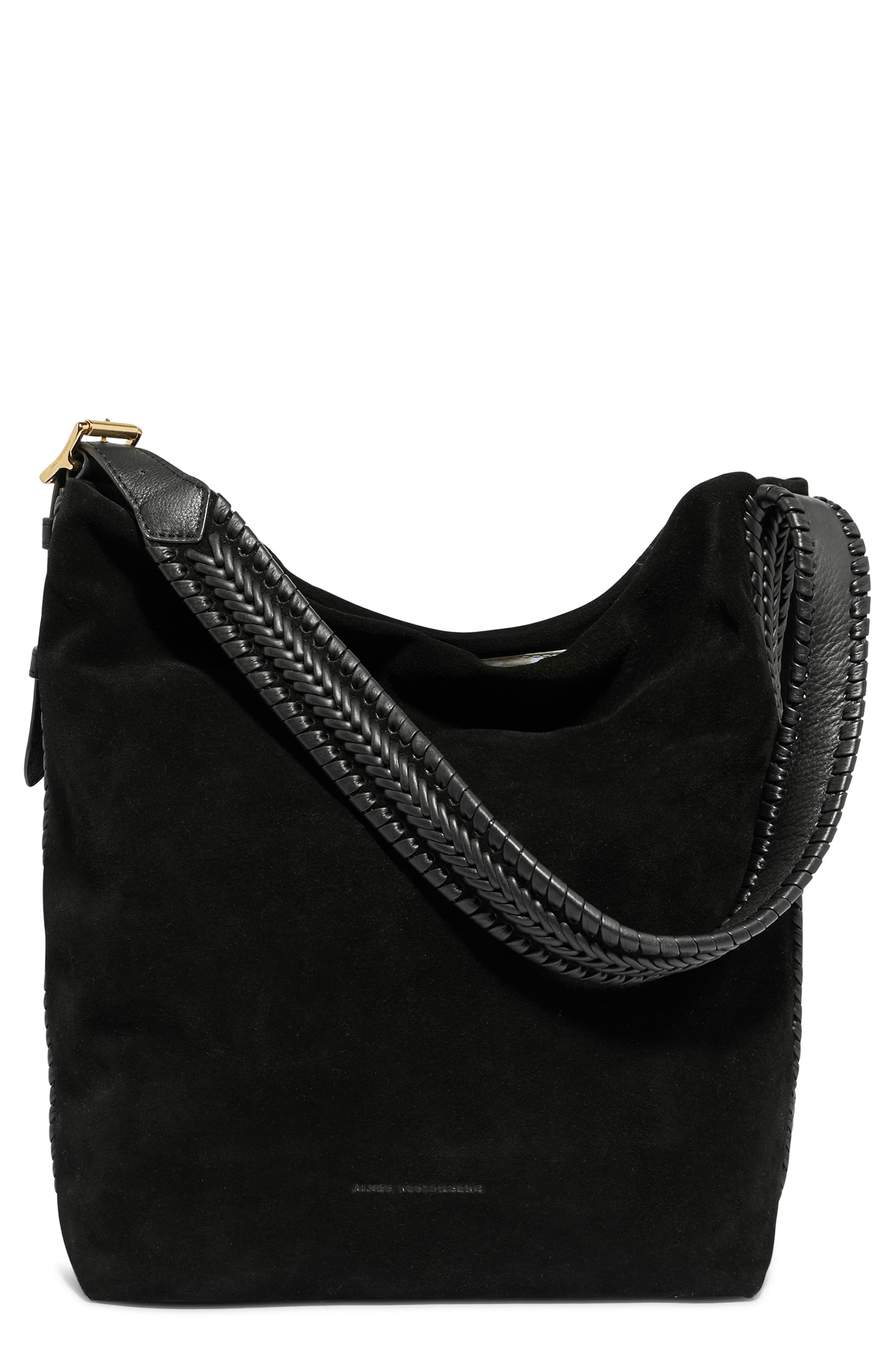 AIMEE All for Love Suede Bucket Bag, Main, color, 