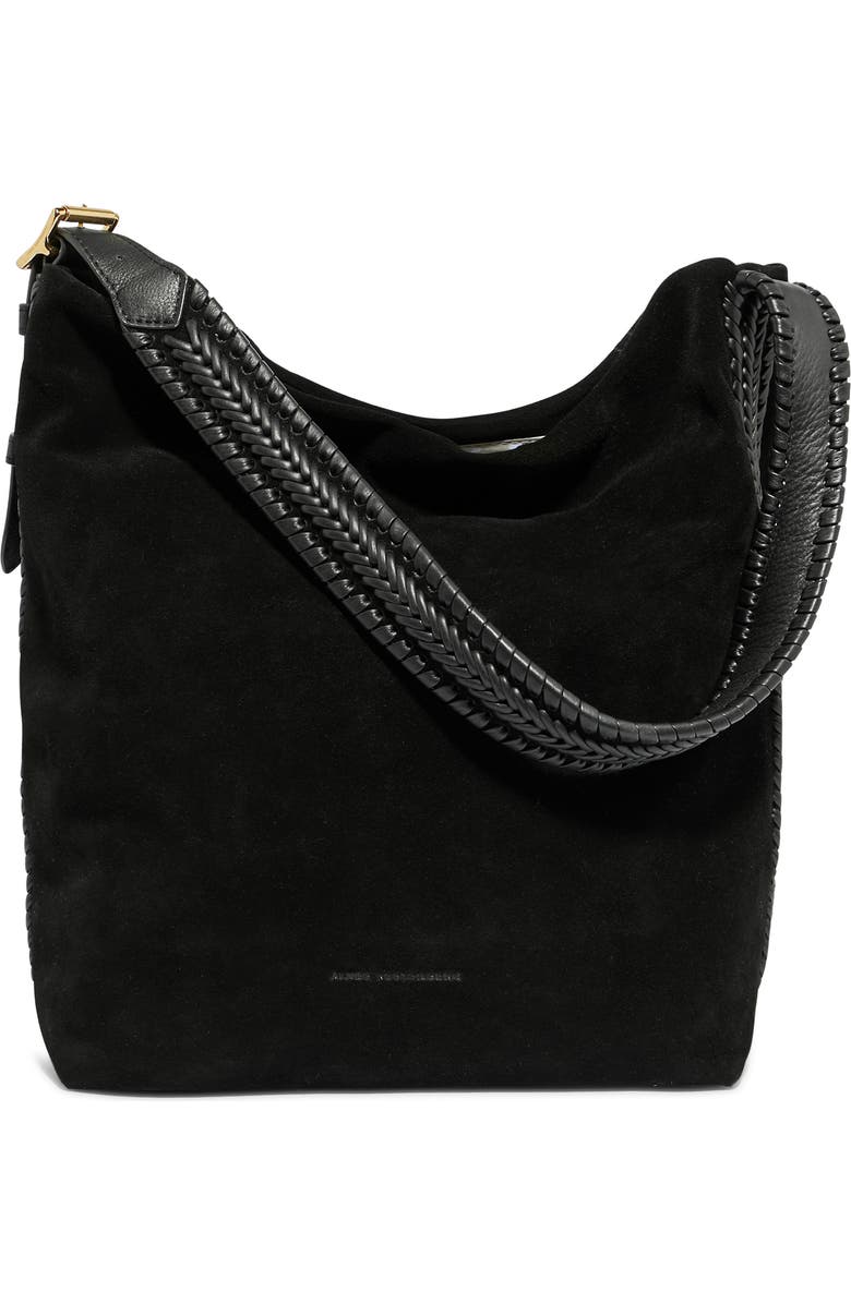 AIMEE All for Love Suede Bucket Bag, Main, color,