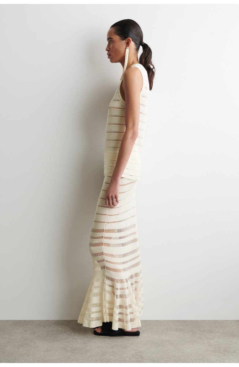 COS Ladder-stitch Knitted Top, Alternate, color, Cream