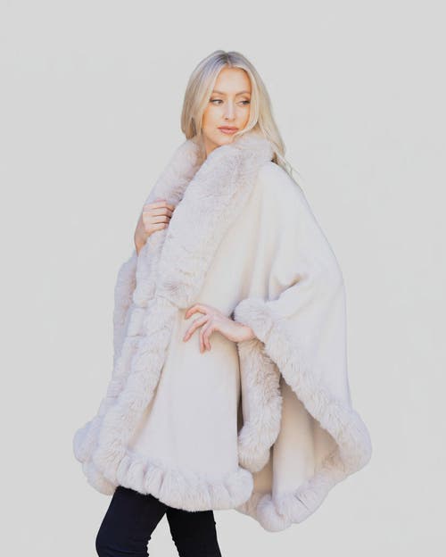Le Fafo Julia Poncho Cape In White