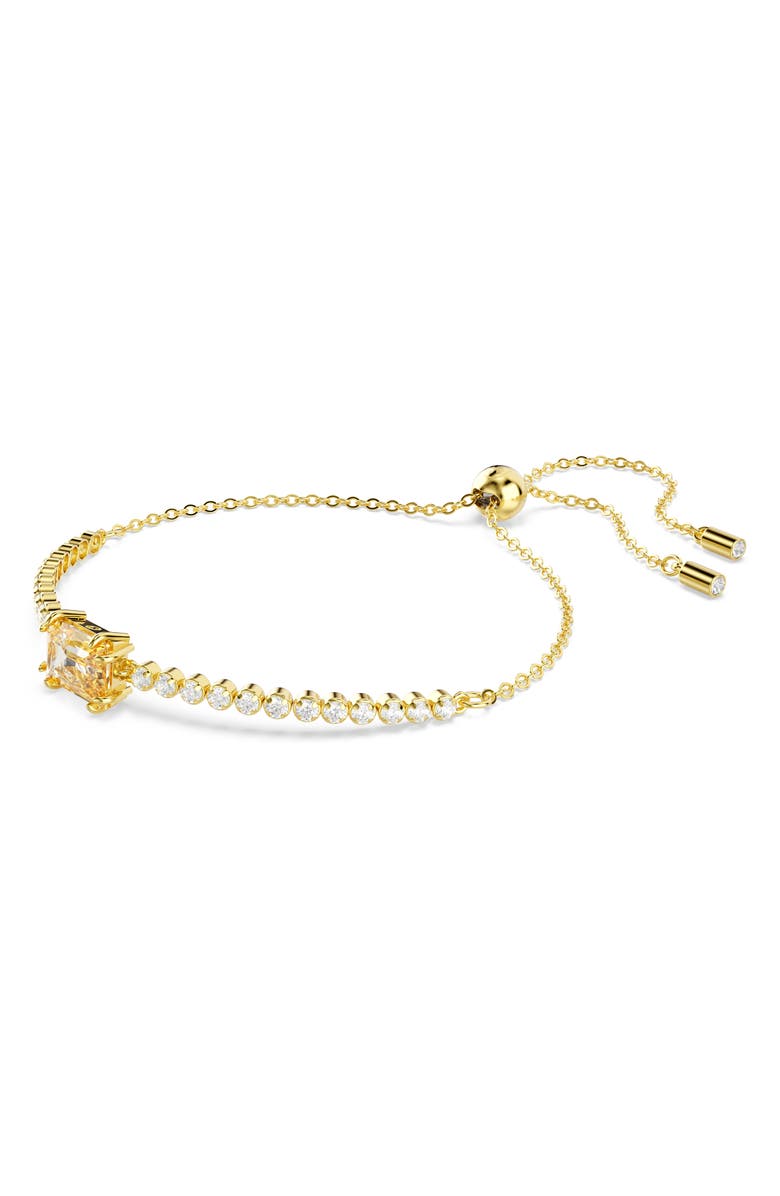 Swarovski Matrix Slider Bracelet, Alternate, color, Gold