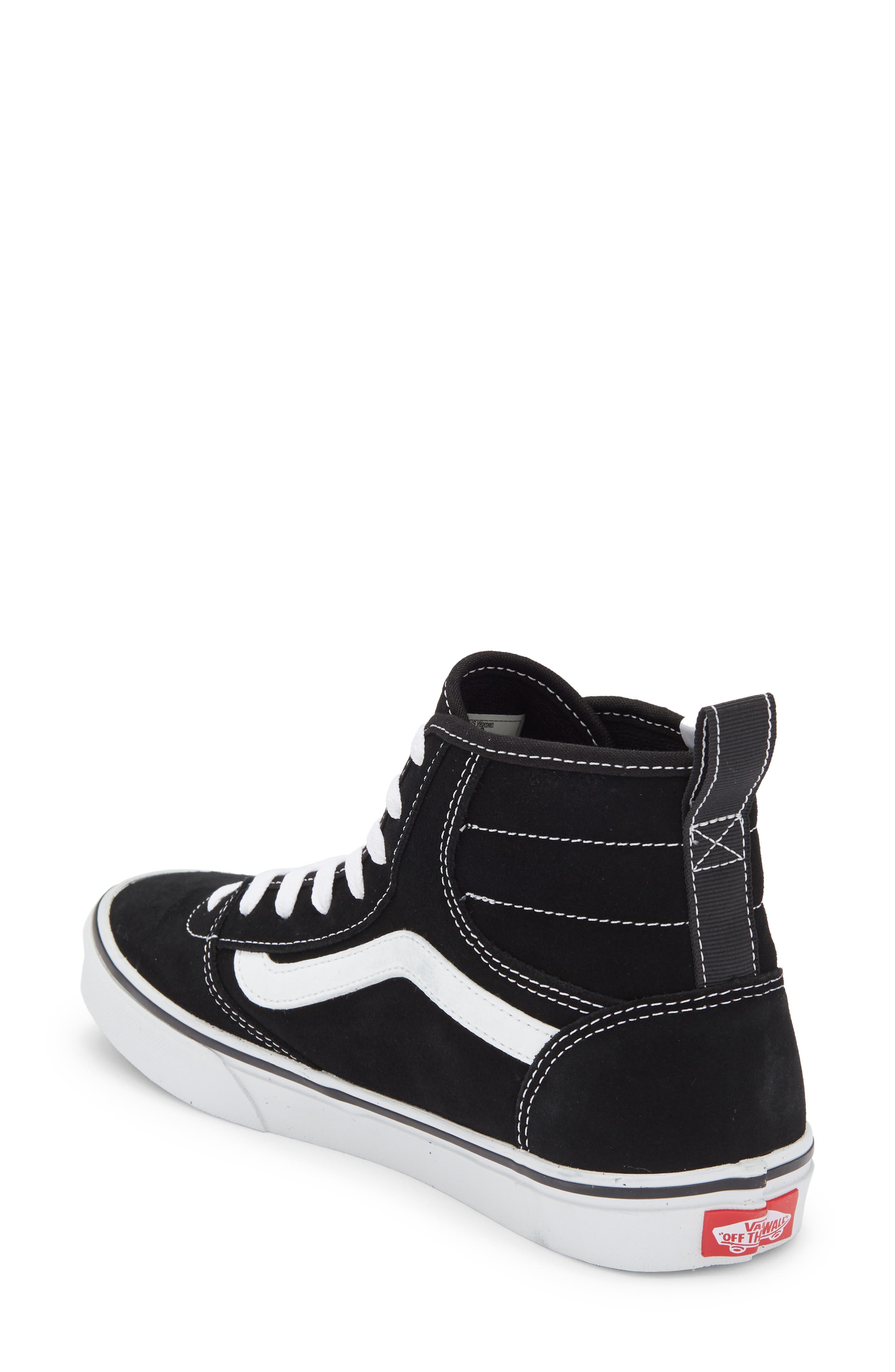 Vans Ashwood High Top Sneaker, Alternate, color, Suede/Canvas Black/White