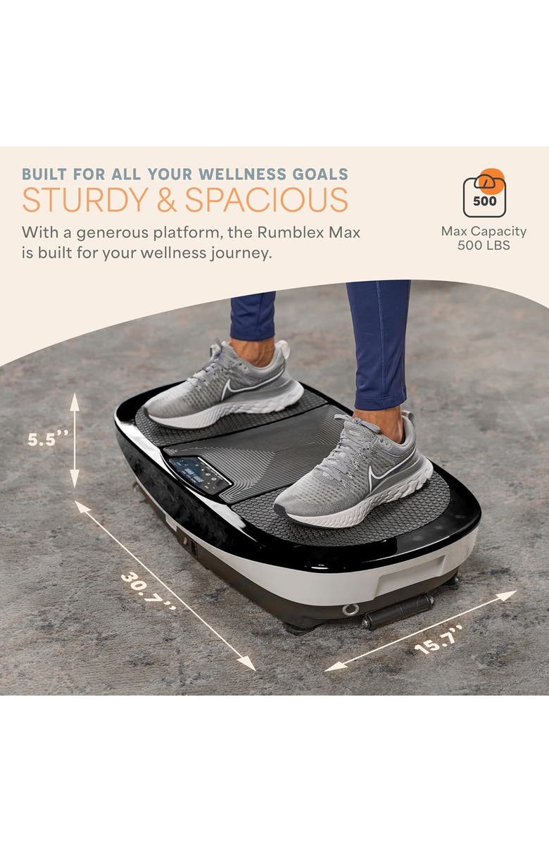 Lifepro Rumblex Max 4D Vibration Plate Exercise Machine with Bands for Home Fitness and Recovery, Alternate, color, Black