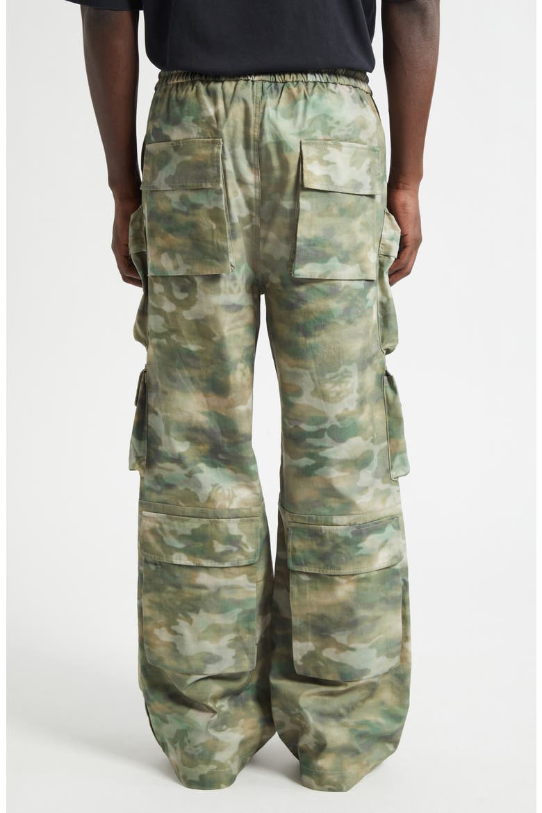 Camo Print Drawstring Cargo Pants, Alternate, color, CAMO