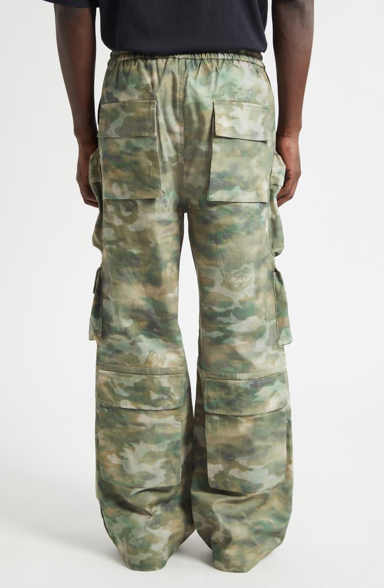 AMIRI Camo Print Drawstring Cargo Pants, Alternate, color, Camo