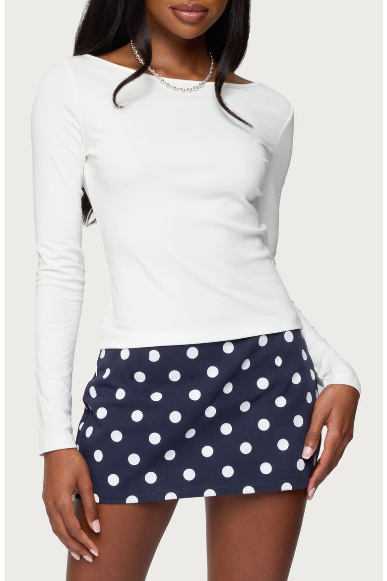 Savi Boat Neck Long Sleeve Top, Main, color, WHITE