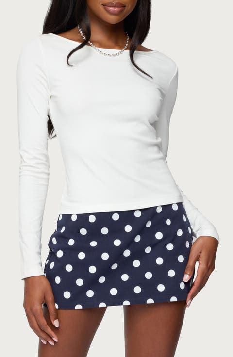 Savi Boat Neck Long Sleeve Top