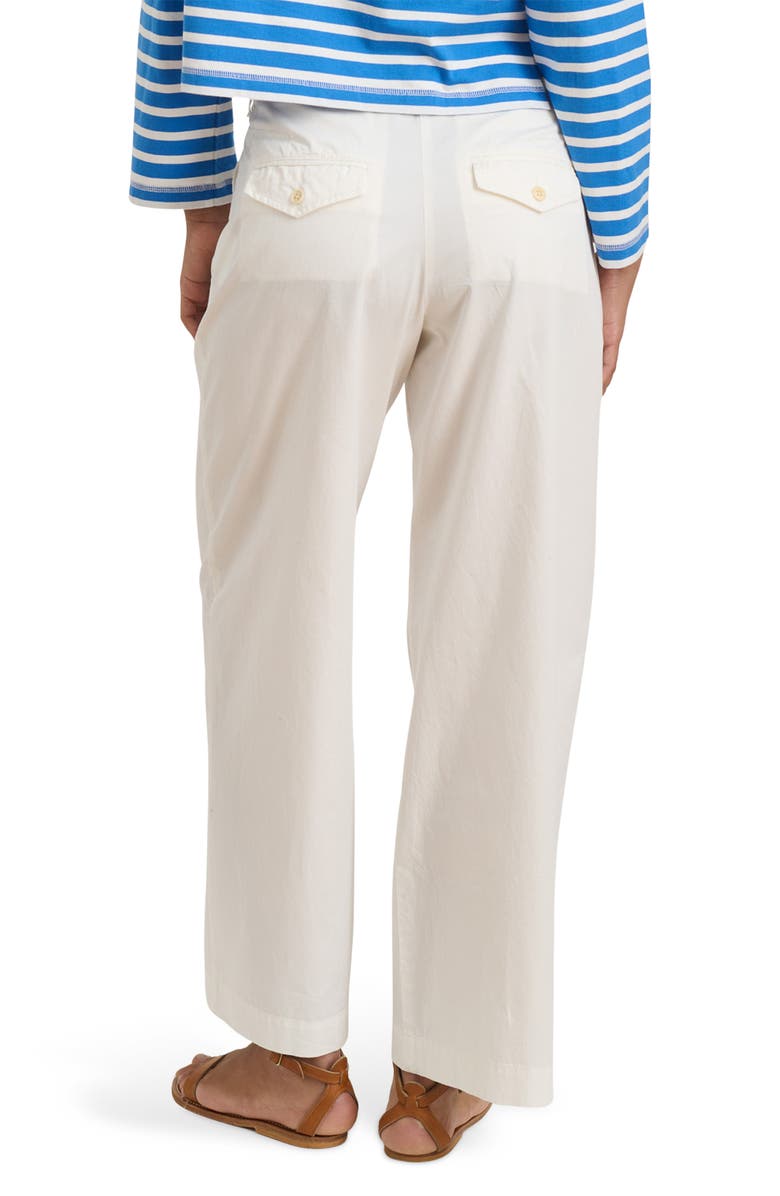 Alex Mill Ina Pleat Cotton Twill Drawstrings Pants, Alternate, color, White