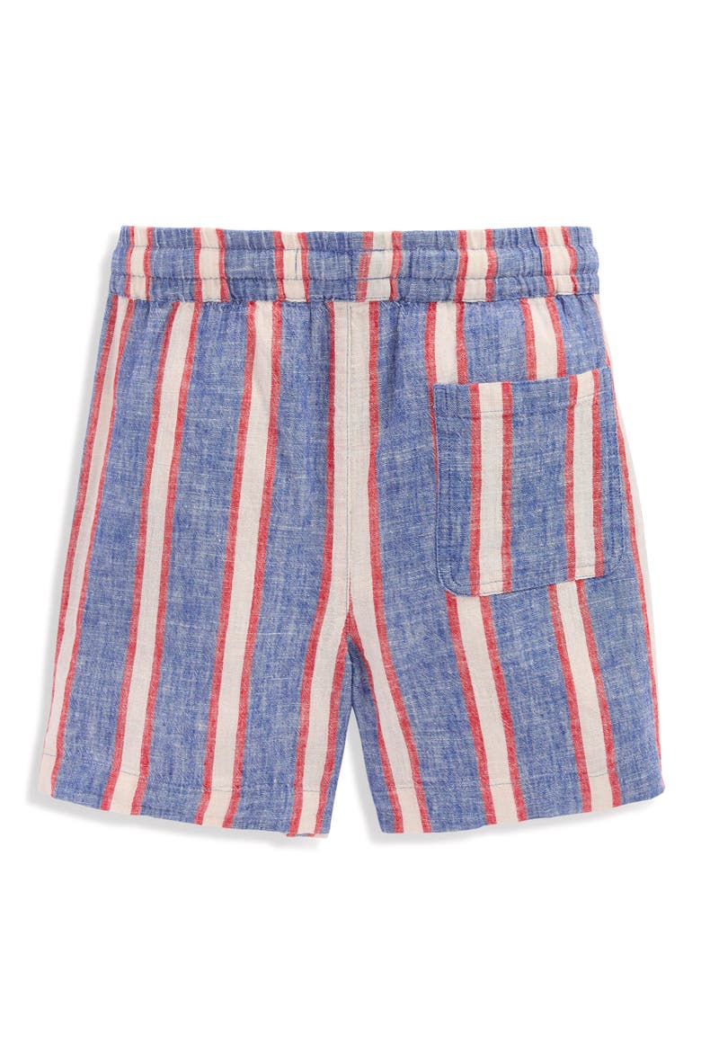 Kids' Linen & Cotton Shorts, Alternate, color, TRIPLE STRIPE