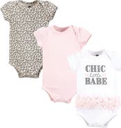 Hudson Baby Cotton Bodysuits 3-Pack