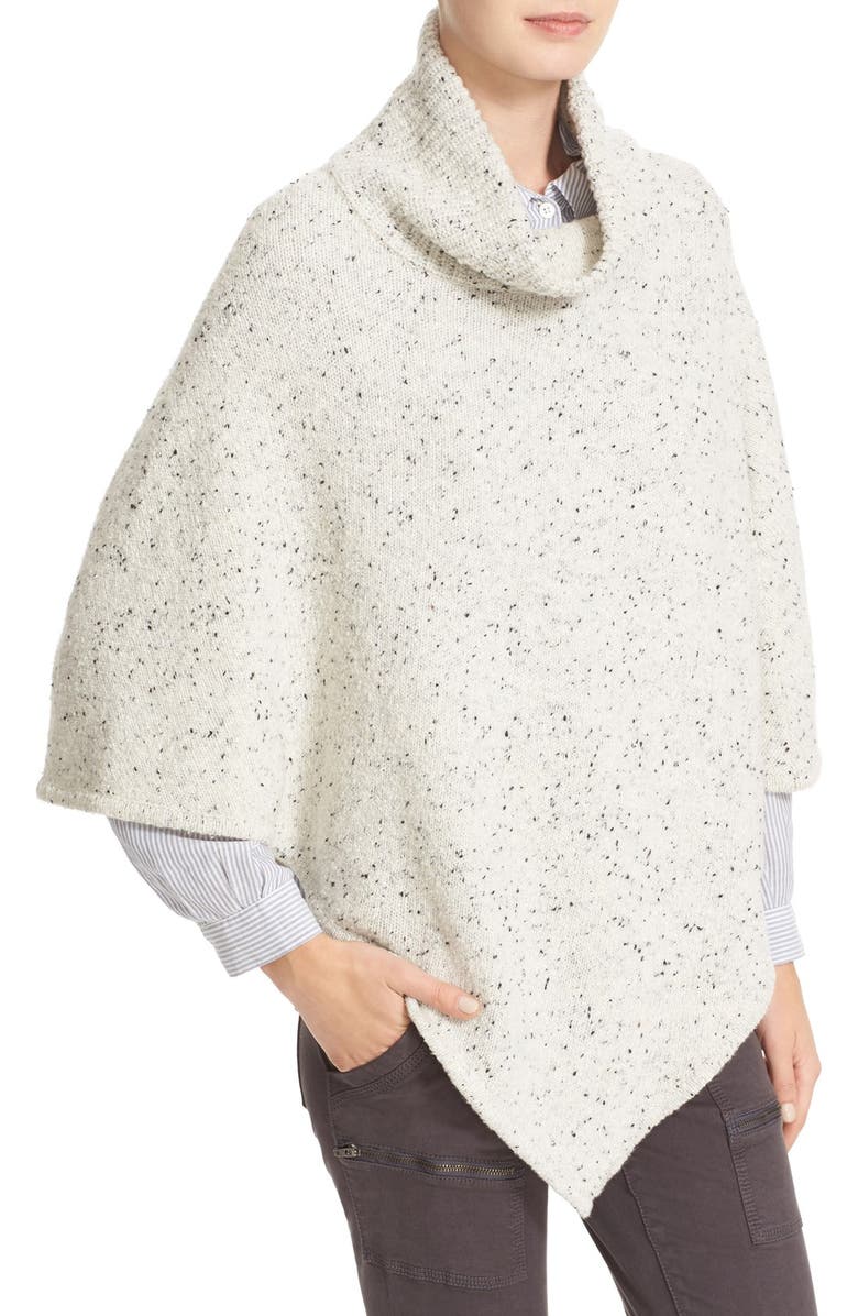 Joie Haesel C Nep Wool Blend Poncho Sweater, Alternate, color, 