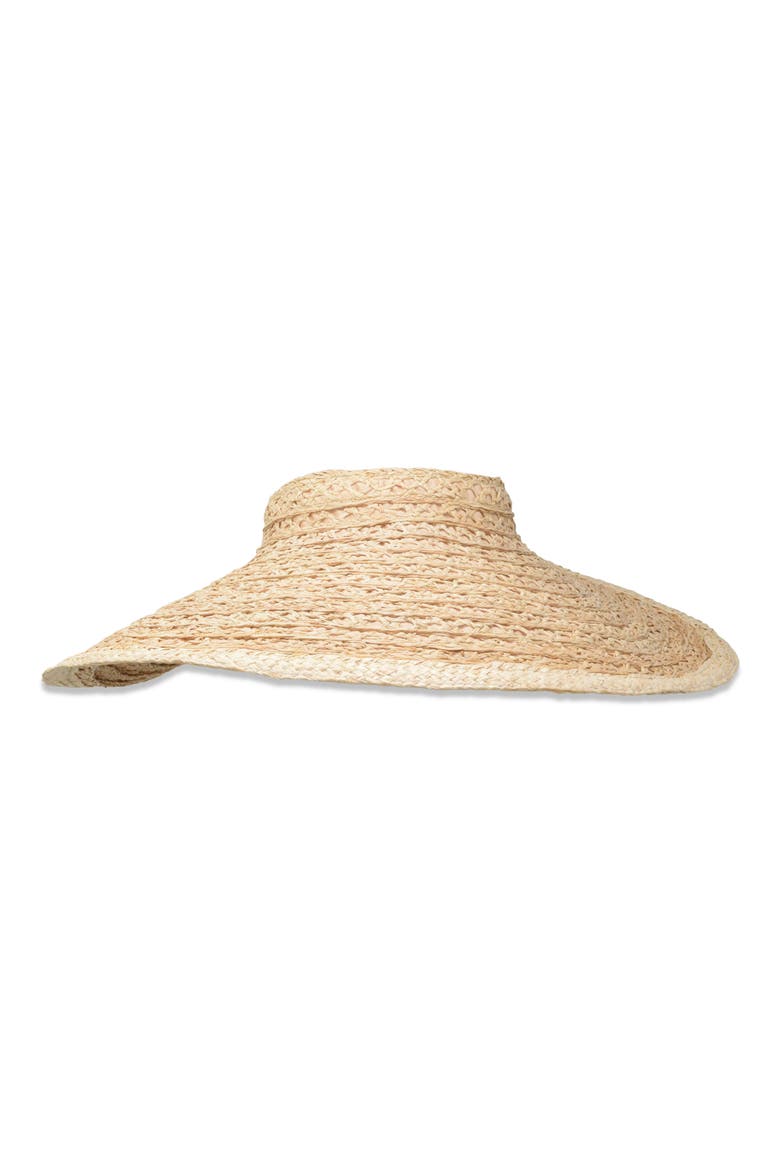Margot Packable Wide Brim Visor, Main, color, NATURAL