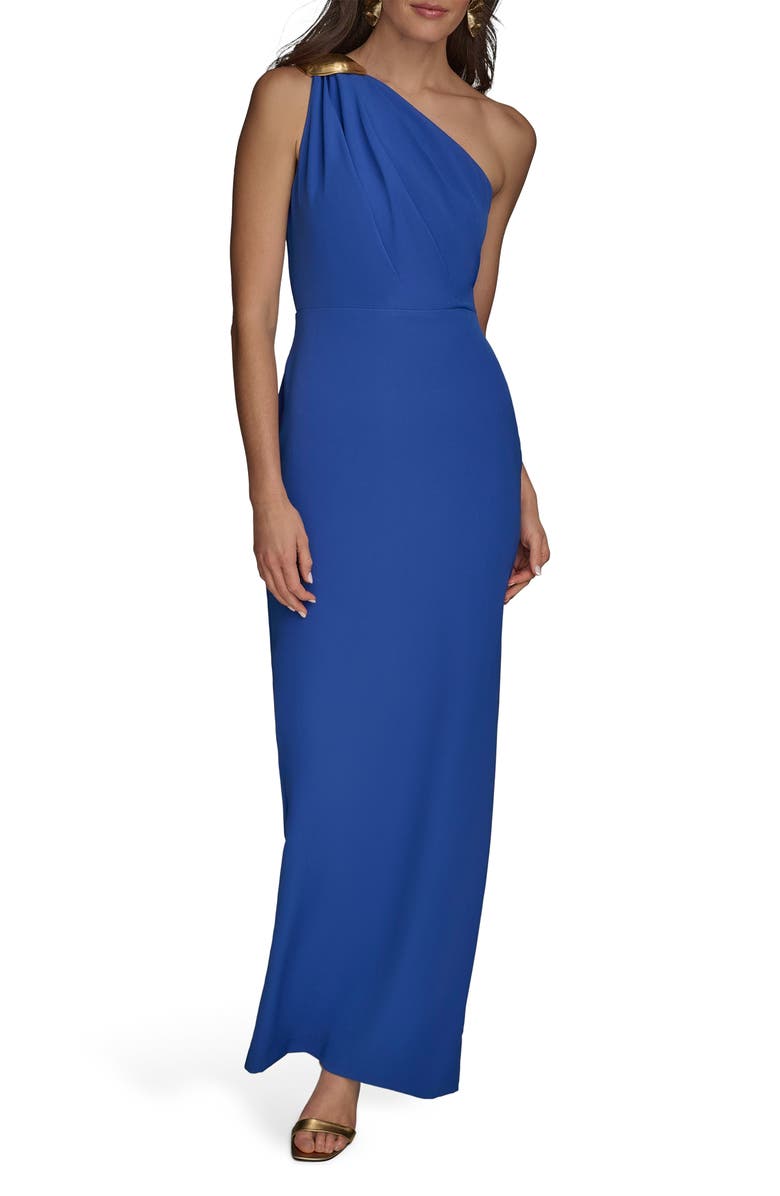 Donna Karan New York One-Shoulder Gown, Main, color, Marbella