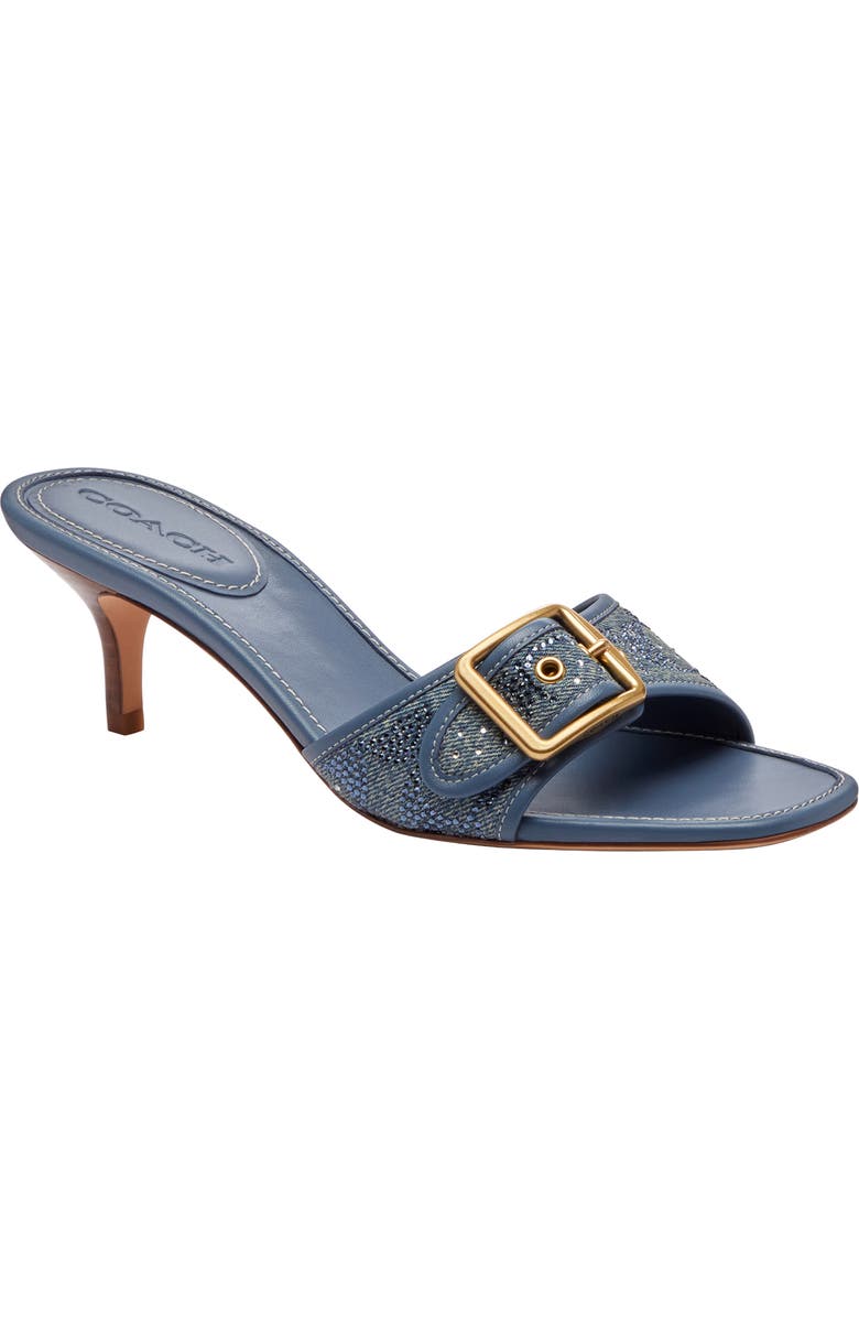 COACH Margot Crystal Sandal, Main, color, Denim.
