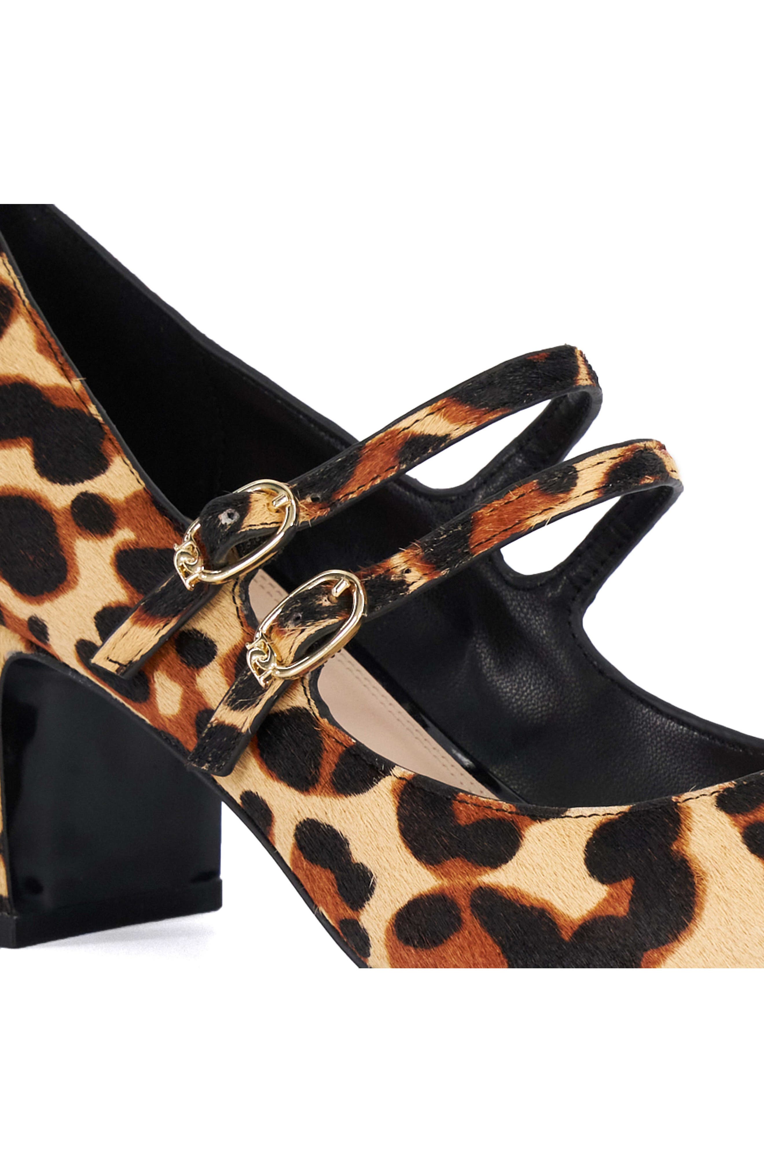 Dune London Approval Genuine Calf Hair Mary Jane Pump, Alternate, color, Leopard