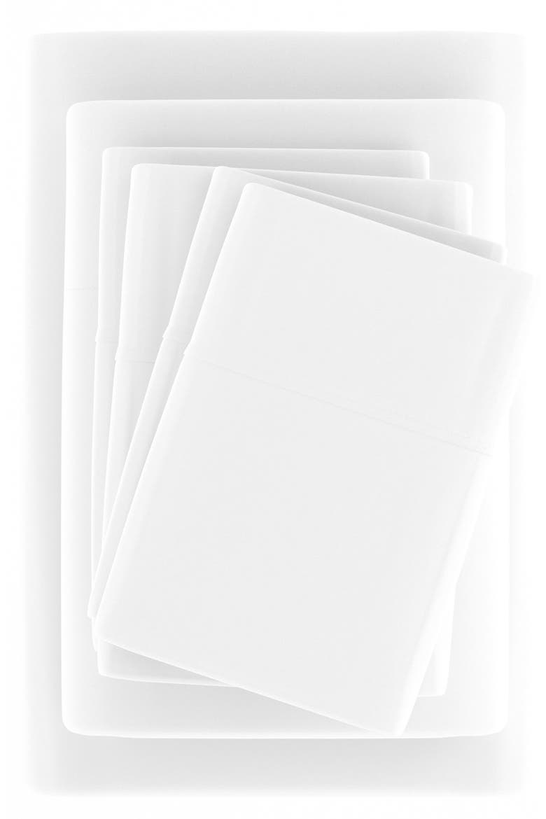 Premium Ultra Soft 6 Piece Microfiber Solid Sheet Set, Alternate, color, WHITE