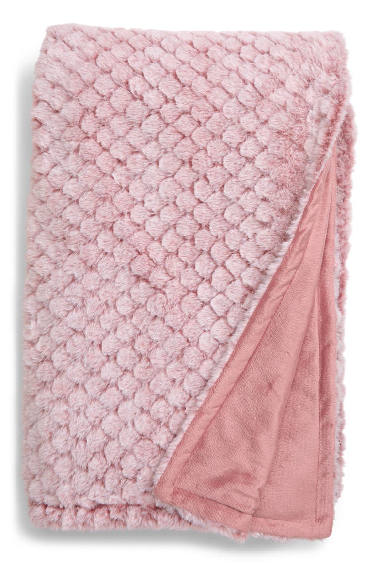 Diamond Plush Throw, Main, color, RUST KHAYA