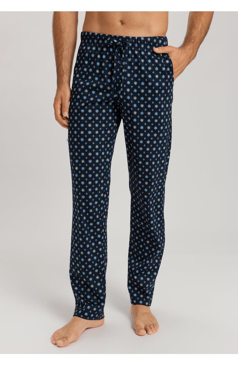 Hanro Night And Day Cotton Drawstring Pajama Pants, Alternate, color, Regatta Tie Print