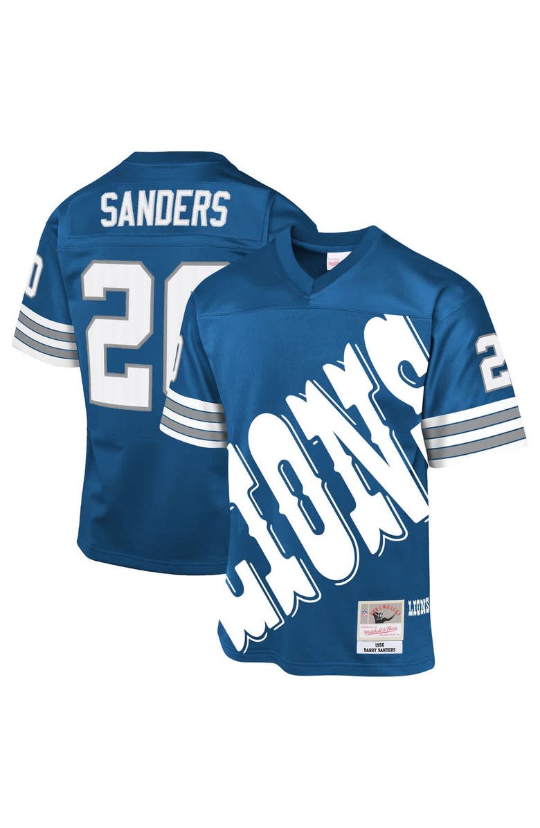 Mitchell & Ness Youth Mitchell & Ness Barry Sanders Blue Detroit Lions 1996 Throwback Fashion Jersey, Main, color, Blue