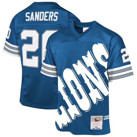 Youth Mitchell & Ness Barry Sanders Blue Detroit Lions 1996 Throwback Fashion Jersey
