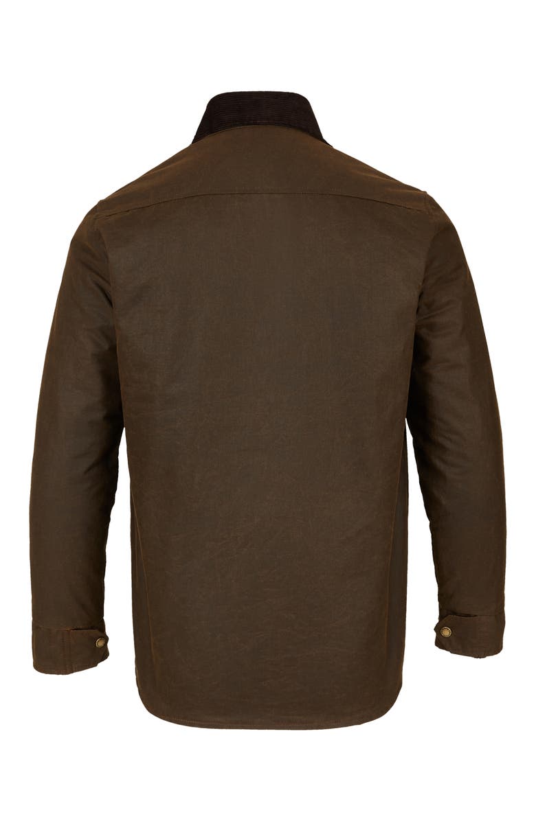 Celtic & Co. British Waxed Cotton Overshirt, Alternate, color, Peat