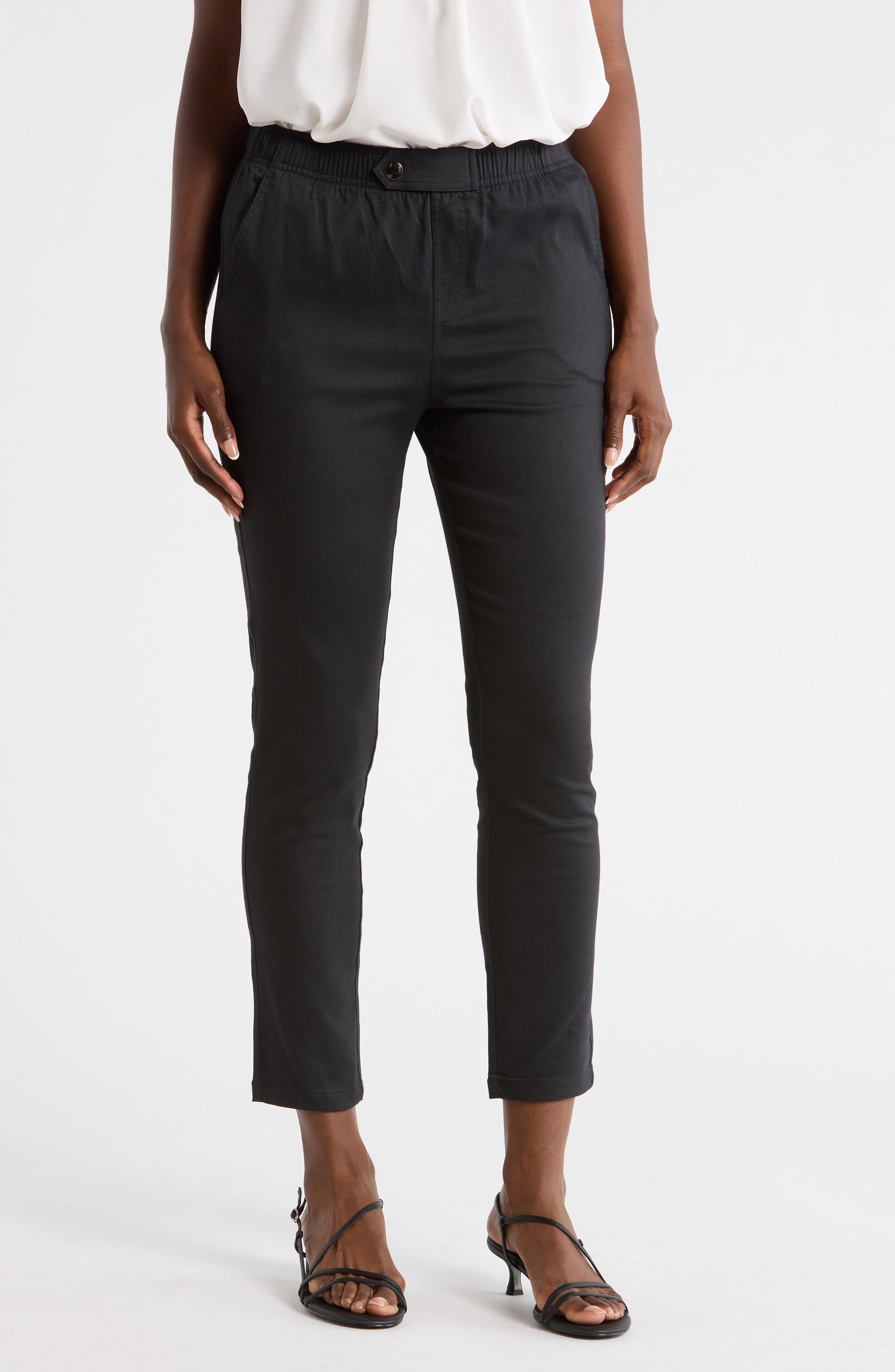 PATRIZIA LUCA Side Button Capri Pants