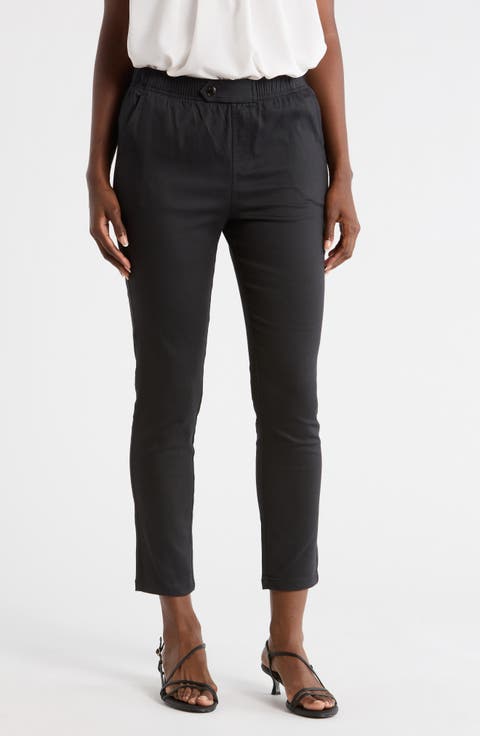 Side Button Capri Pants
