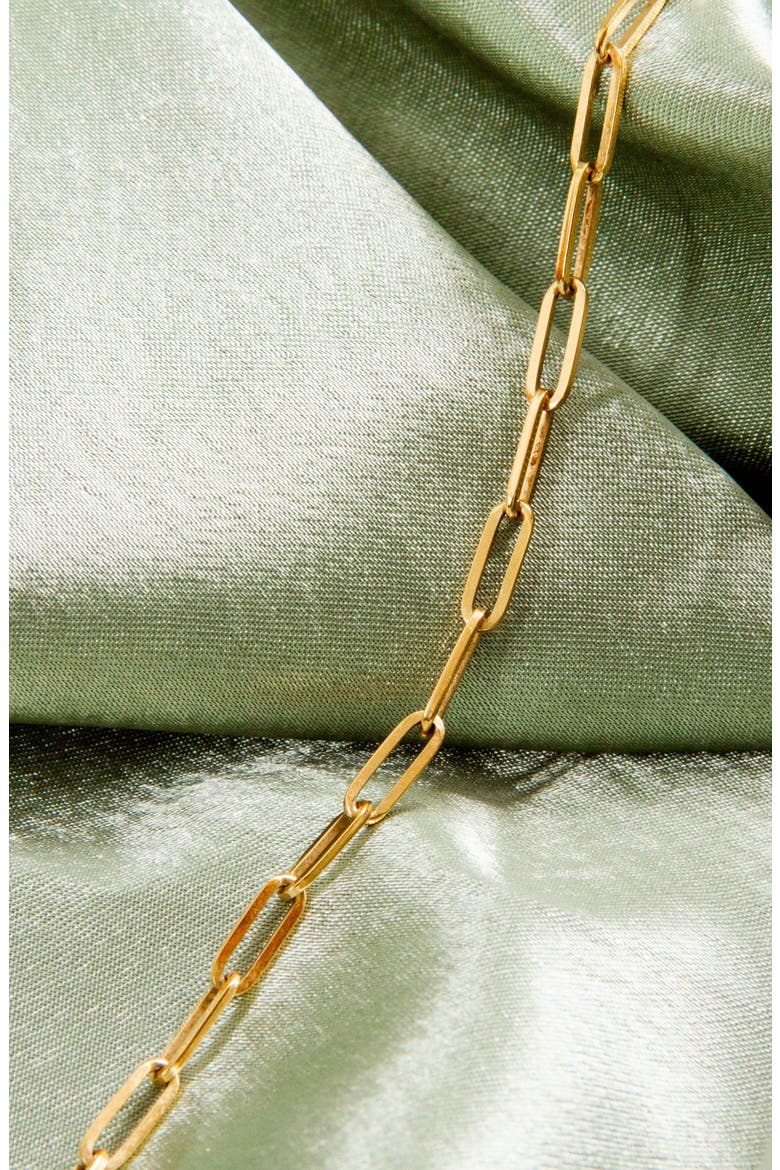 Medium Paperclip Chain Necklace, Alternate, color, Yellow Gold