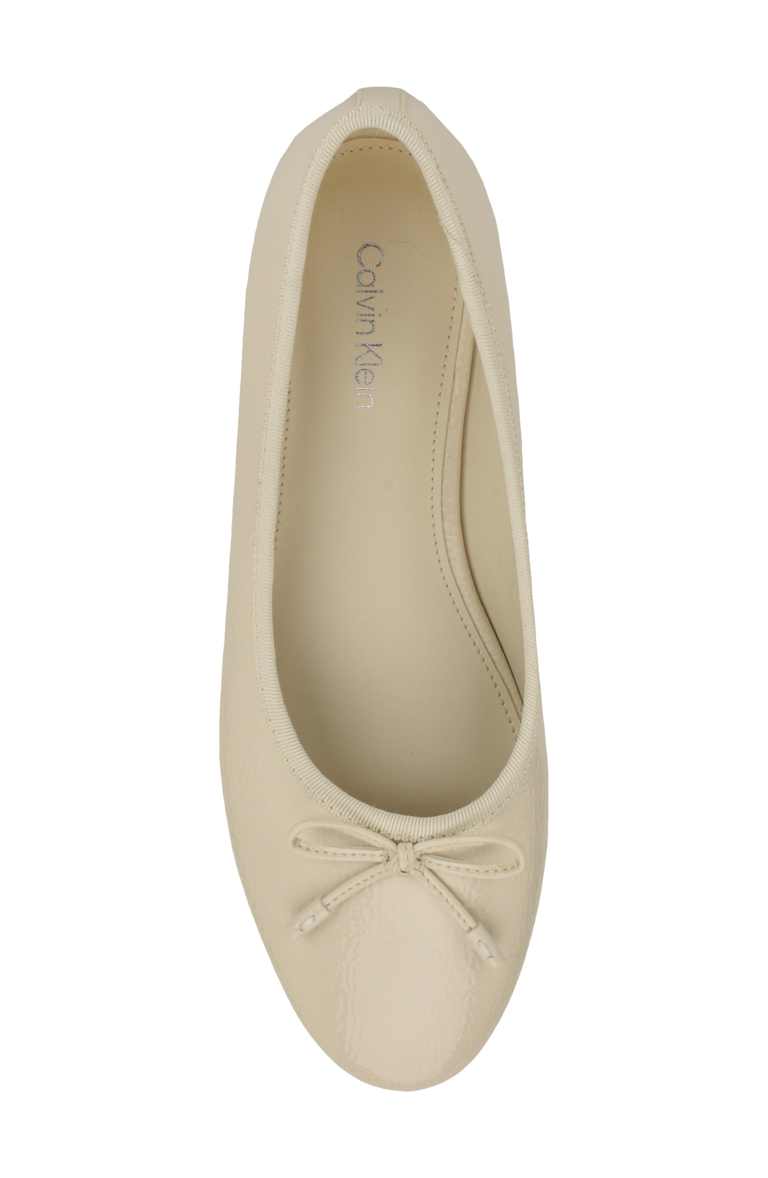 Calvin Klein Cyrie Ballet Flat, Alternate, color, Ivory