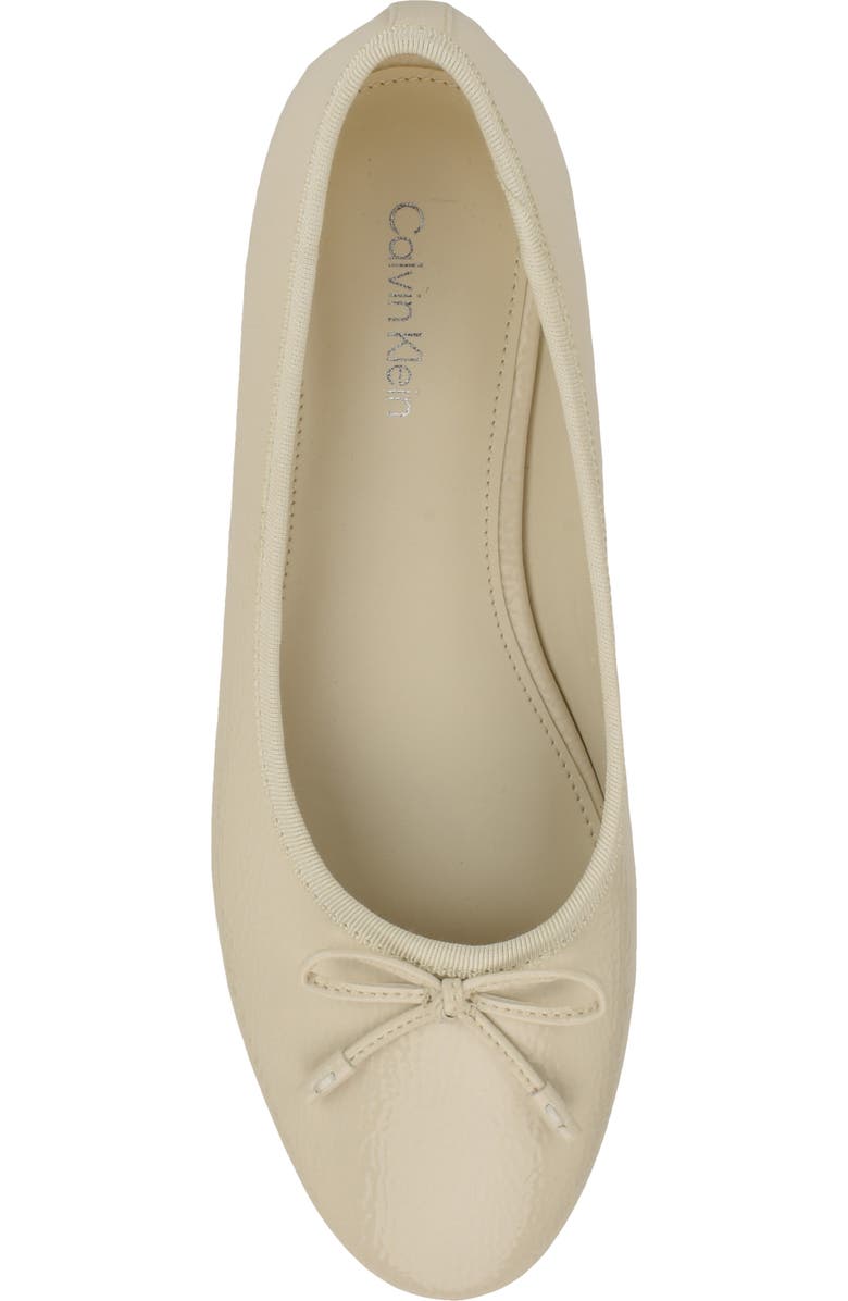 Calvin Klein Cyrie Ballet Flat, Alternate, color, Ivory