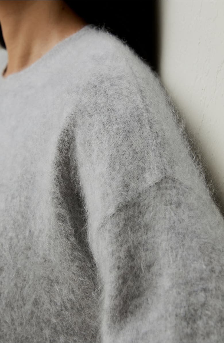 Lilysilk Brushed Cashmere Pullover Sweater, Alternate, color, Light Gray