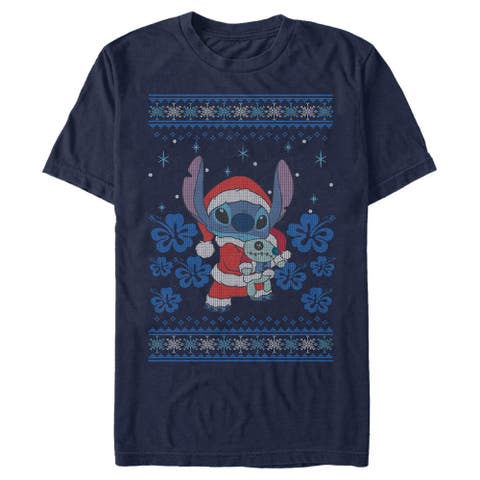 Men's Lilo & Stitch Christmas with Scrump  Graphic T-Shirt