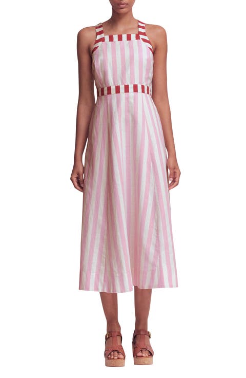 Cross Back Linen Blend Dress
